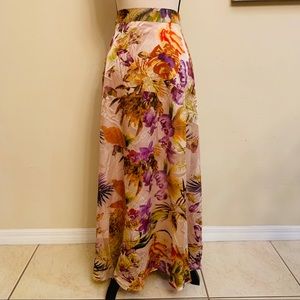 NWT Flint & Moss Butterfly Floral Maxi Skirt